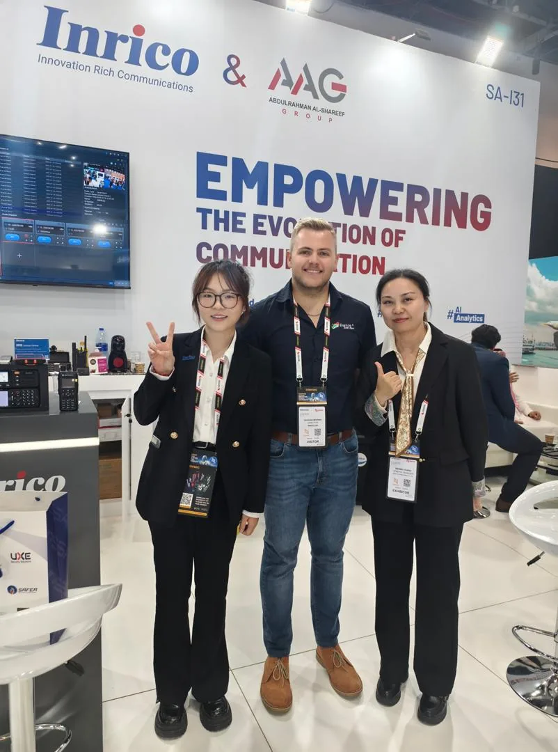 Keagan Meiring with members of the Inrico team on stand SA-I31